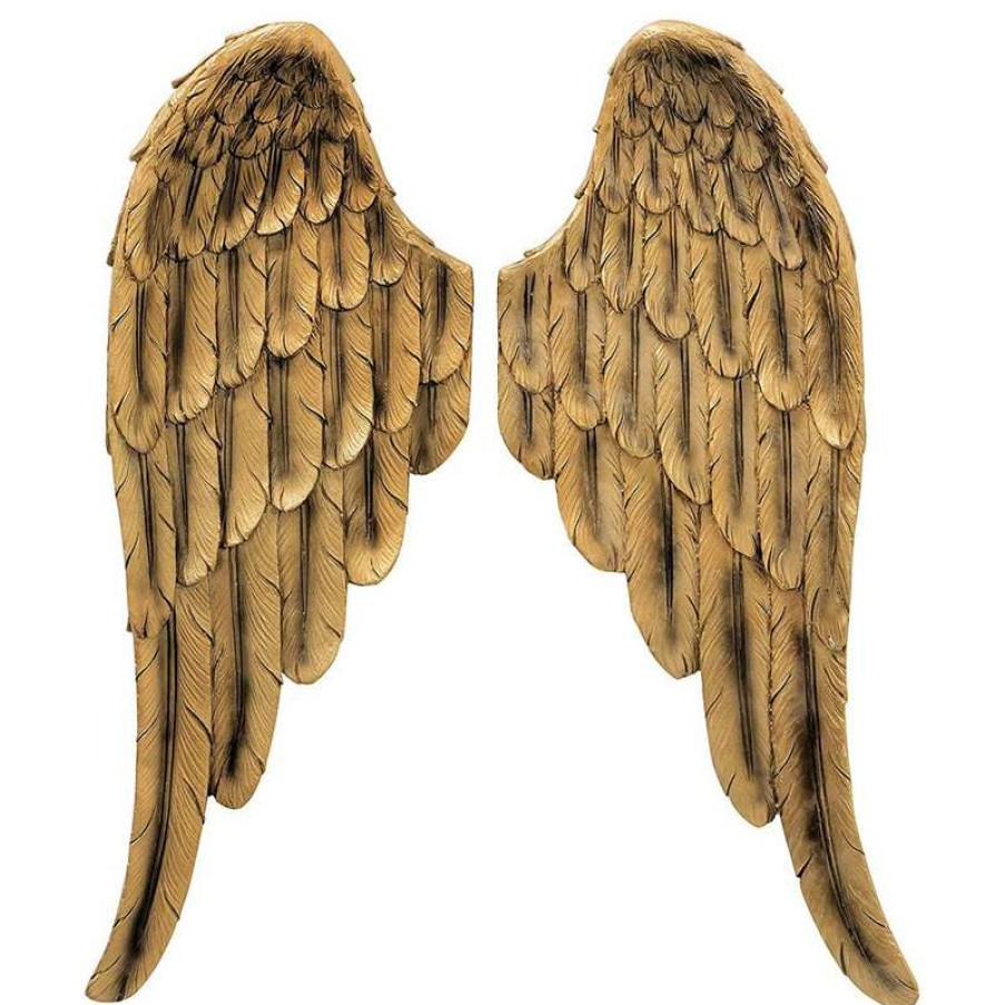 Wall Decor * | Best Pirce Whole House Worlds Sculptural Angel Wings, 2 Piece Wall Decor Set