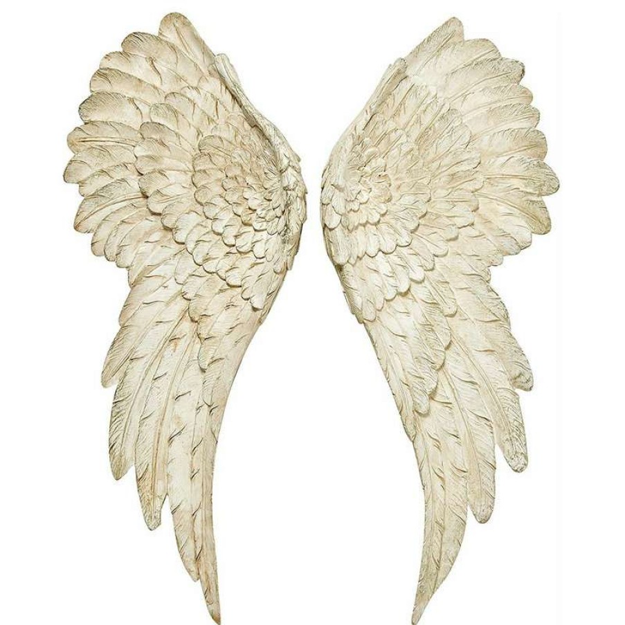 Wall Decor * | Flash Sale Whole House Worlds Grand Tour Angel Wings, Bas Relief Sculptures