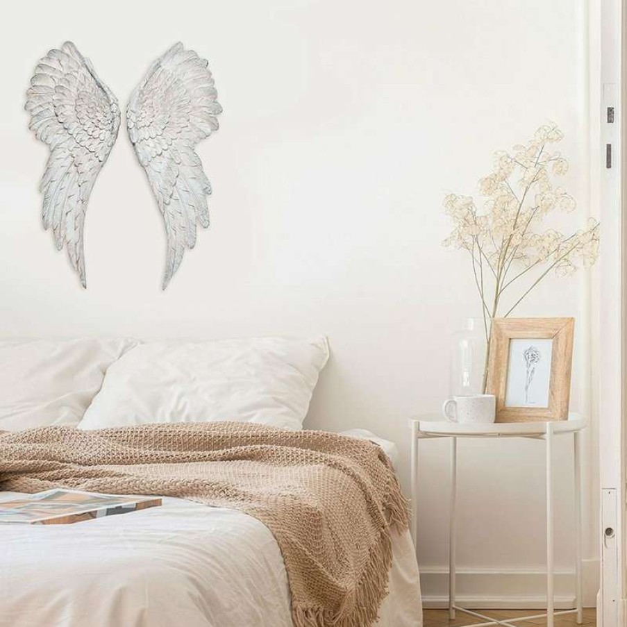 Wall Decor * | Flash Sale Whole House Worlds Grand Tour Angel Wings, Bas Relief Sculptures