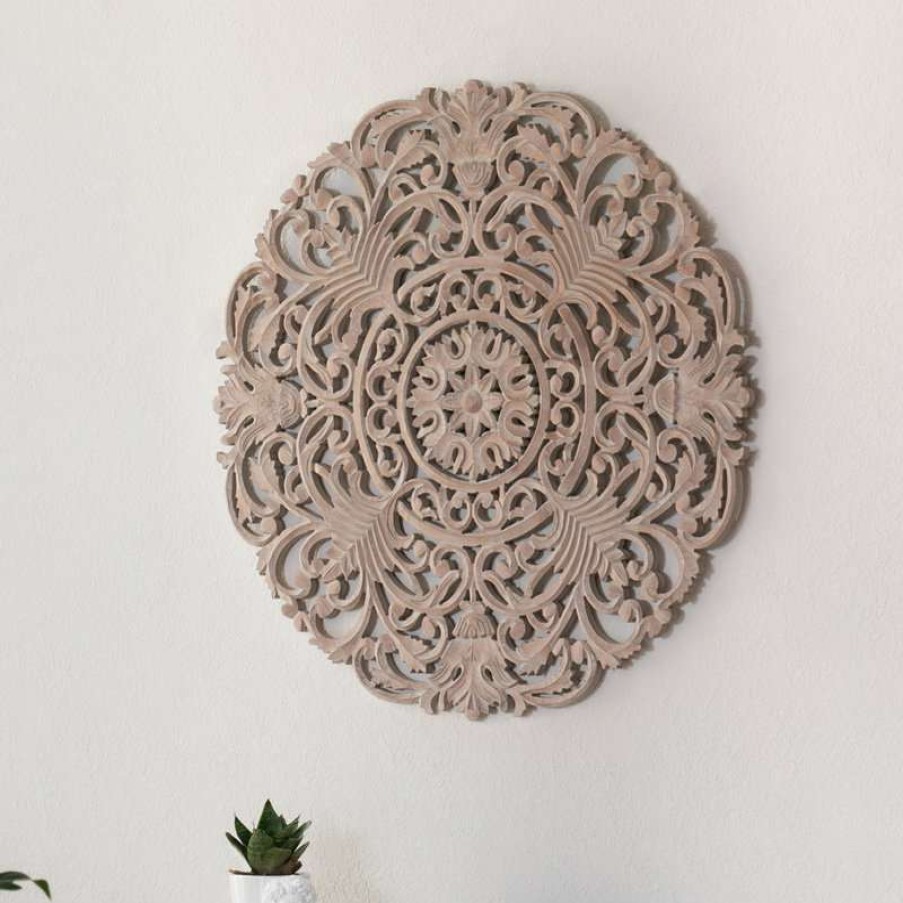 Wall Decor * | Budget Madeleine Home Inc. Frasso White Wall Medallion, Gray