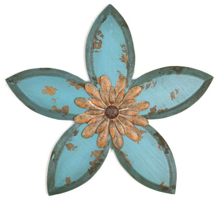 Wall Decor * | Wholesale Stratton Home Decor Antique Flower Wall Decor