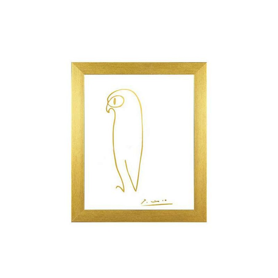 Wall Decor * | Hot Sale Buyartforless Framed, Pablo Picasso Owl Imitation In Gold By Kelissa Semple, 11 X14