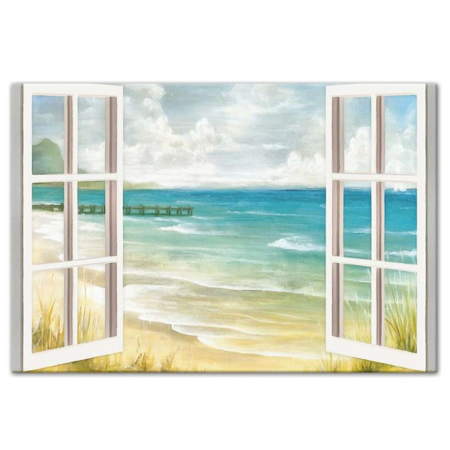 Wall Decor * | Deals Ddcg Open Windows To Beach Paradise 32 48 Canvas Wall Art