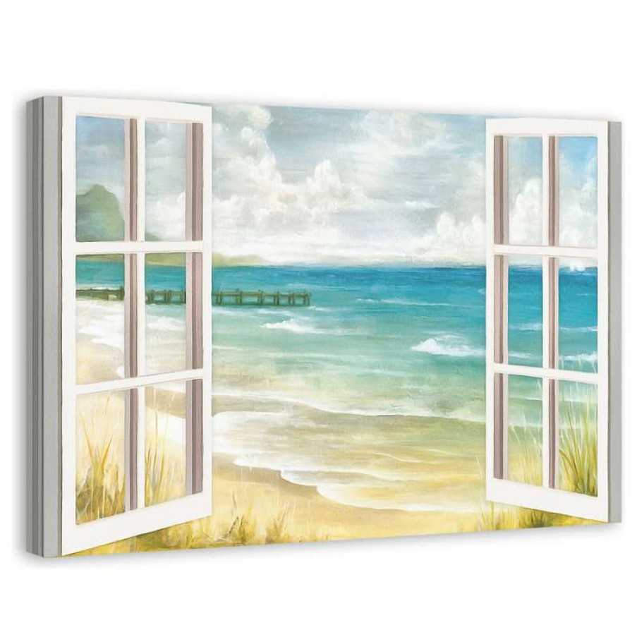 Wall Decor * | Deals Ddcg Open Windows To Beach Paradise 32 48 Canvas Wall Art