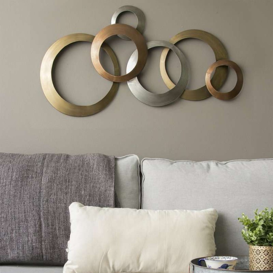 Wall Decor * | Best Pirce Stratton Home D Cor Stratton Home Decor Multi Metallic Rings Wall Decor