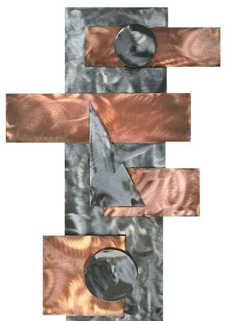 Wall Decor * | Top 10 7055 Inc. "Strategy" Metal Art Work, Polished Copper