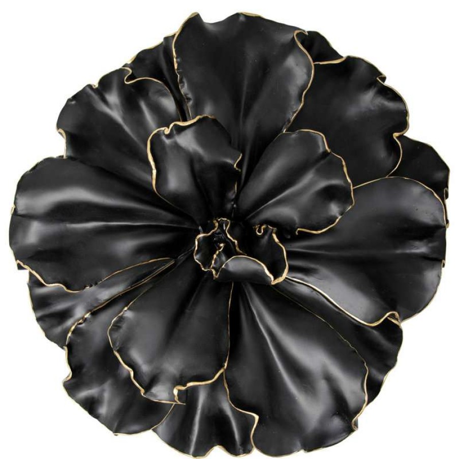 Wall Decor * | Promo Sagebrook Home Black Wall Flower, Sculpture 10