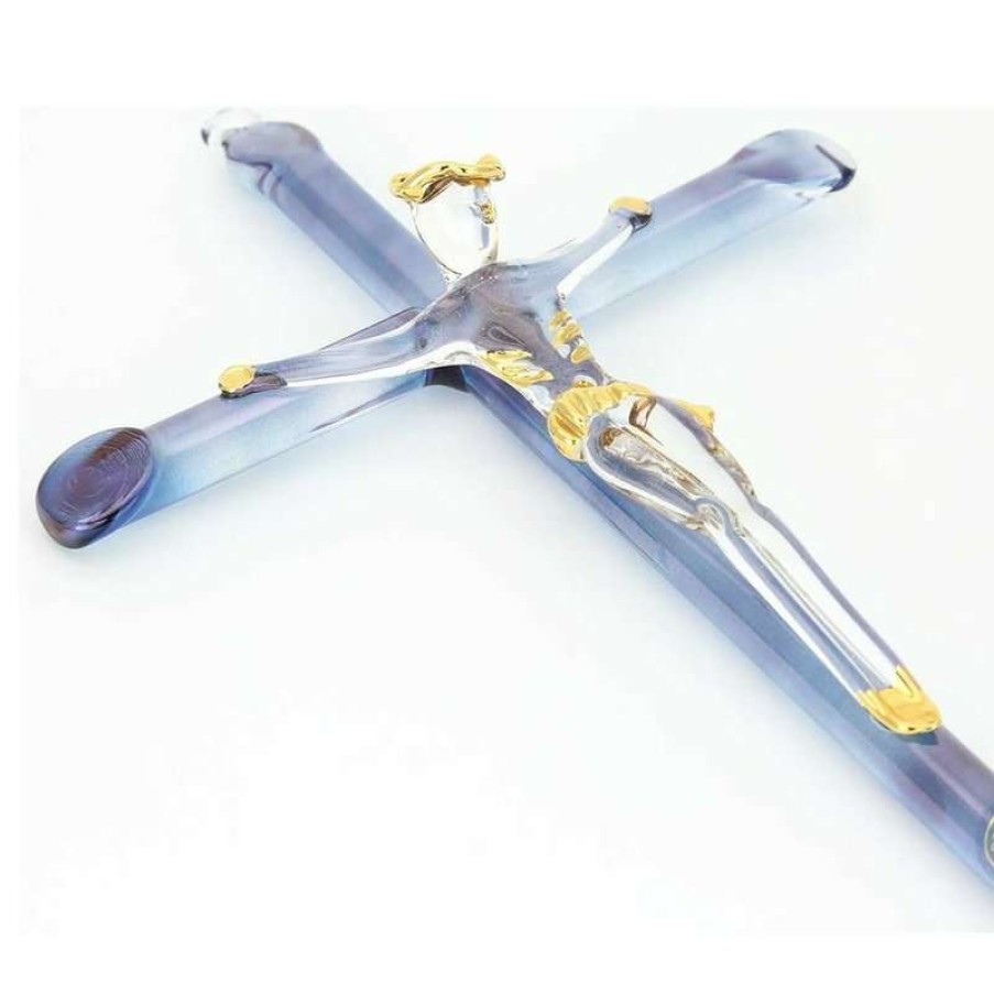 Wall Decor * | Brand New Glassofvenice Murano Glass Wall Crucifix