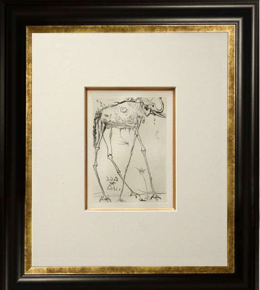 Wall Decor * | Outlet Munn Works Salvador Dali, "Elephant," Framed Etching