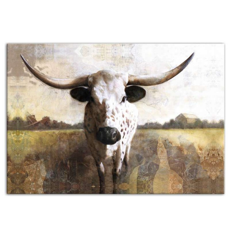 Wall Decor * | Budget Ddcg "Spotted Ox" Canvas Wall Art, 48 X32