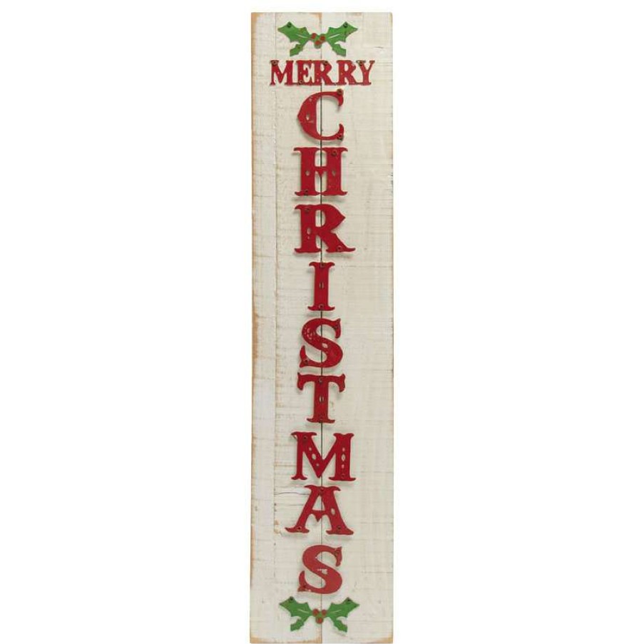 Wall Decor * | Wholesale Hearthside Collection, The Merry Christmas Wood Sign