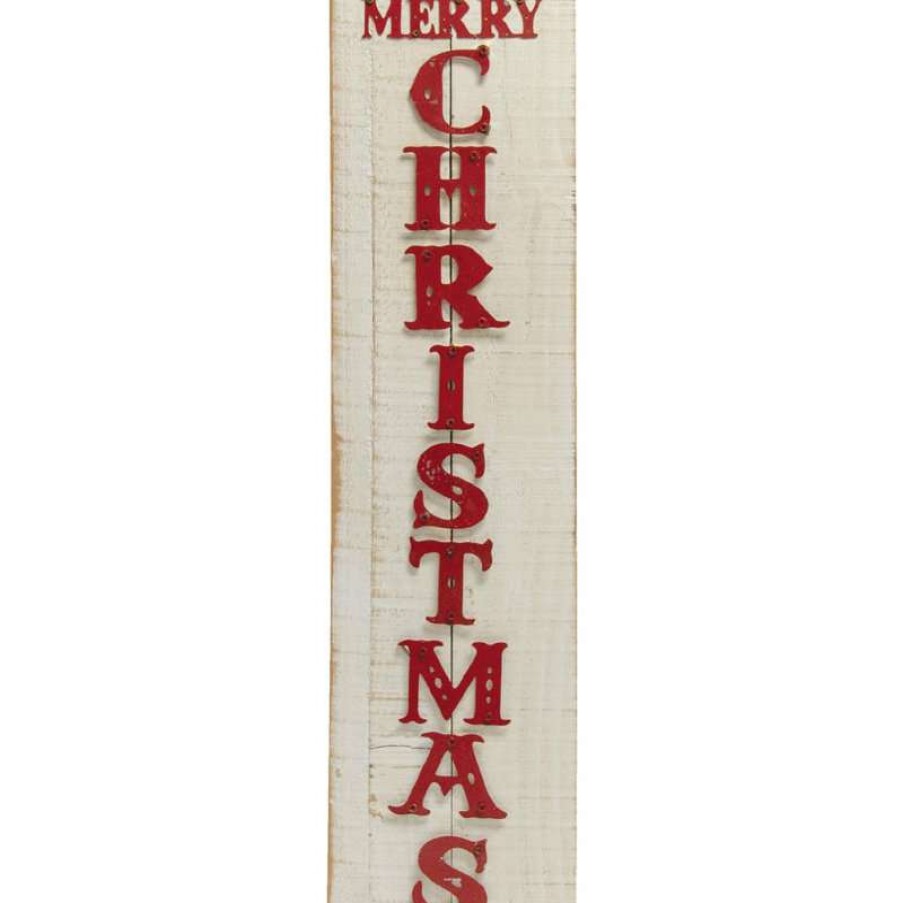 Wall Decor * | Wholesale Hearthside Collection, The Merry Christmas Wood Sign