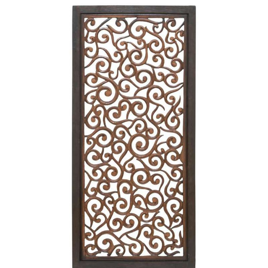 Wall Decor * | Best Pirce Zimlay Scroll Work Wood Wall Panel 34092