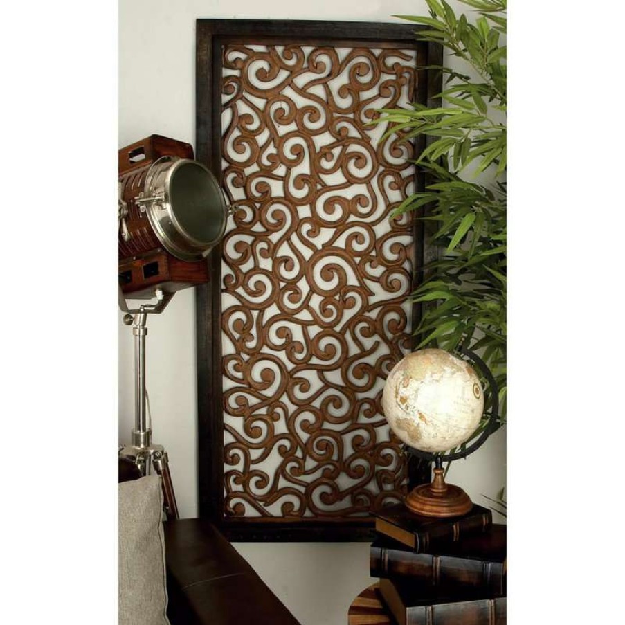 Wall Decor * | Best Pirce Zimlay Scroll Work Wood Wall Panel 34092