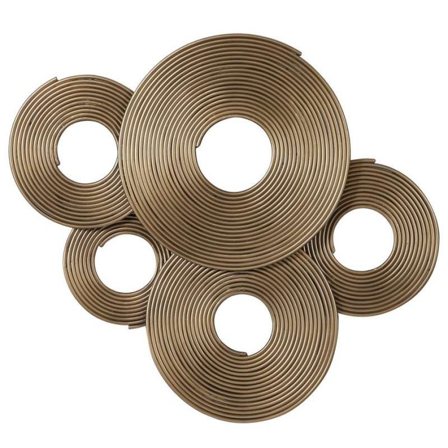 Wall Decor * | Outlet Uttermost Ahmet Gold Rings Wall Decor