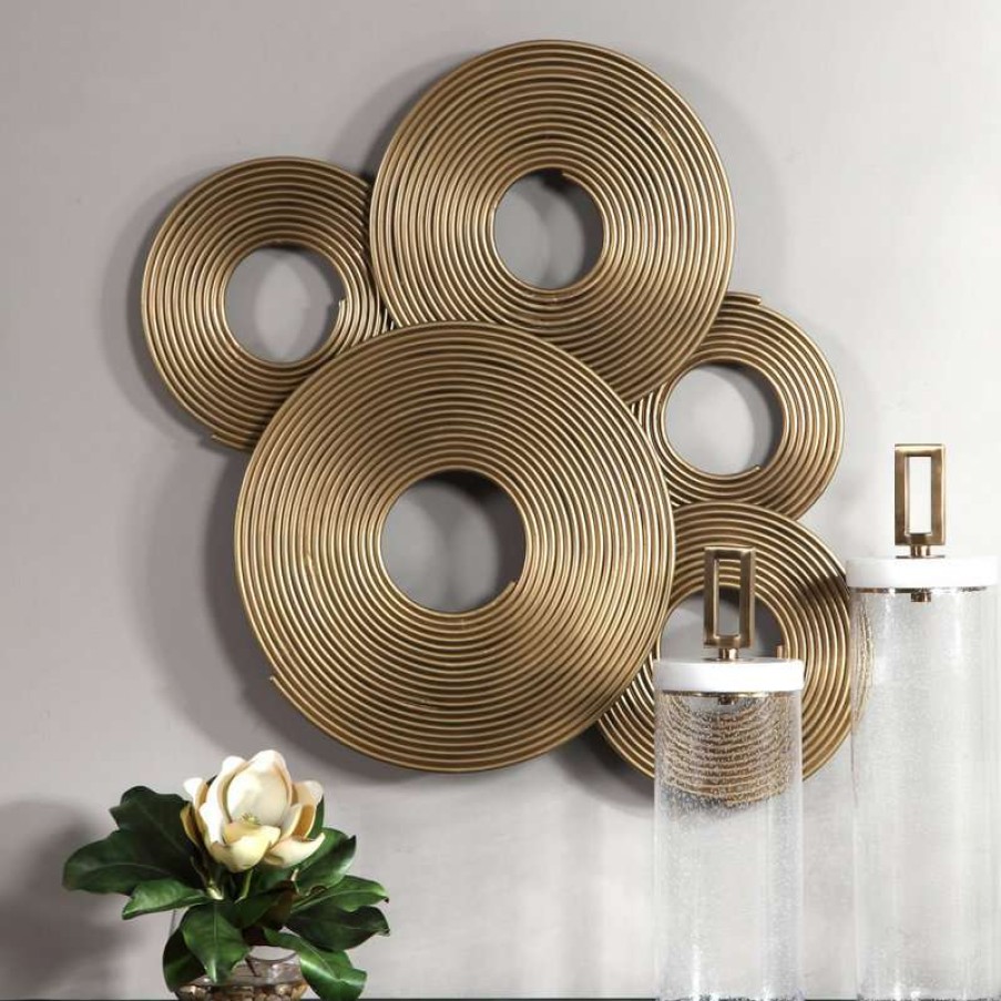 Wall Decor * | Outlet Uttermost Ahmet Gold Rings Wall Decor