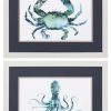 Wall Decor * | Budget Propac Images "Crab Octopus" Framed Artwork, Set Of 2