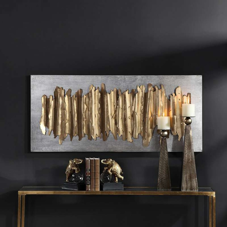 Wall Decor * | Hot Sale Uttermost Lev Gold Metal Wall Decor