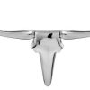 Wall Decor * | Buy Modern Day Accents Aluminum Tauro Long Horn Wall Bust