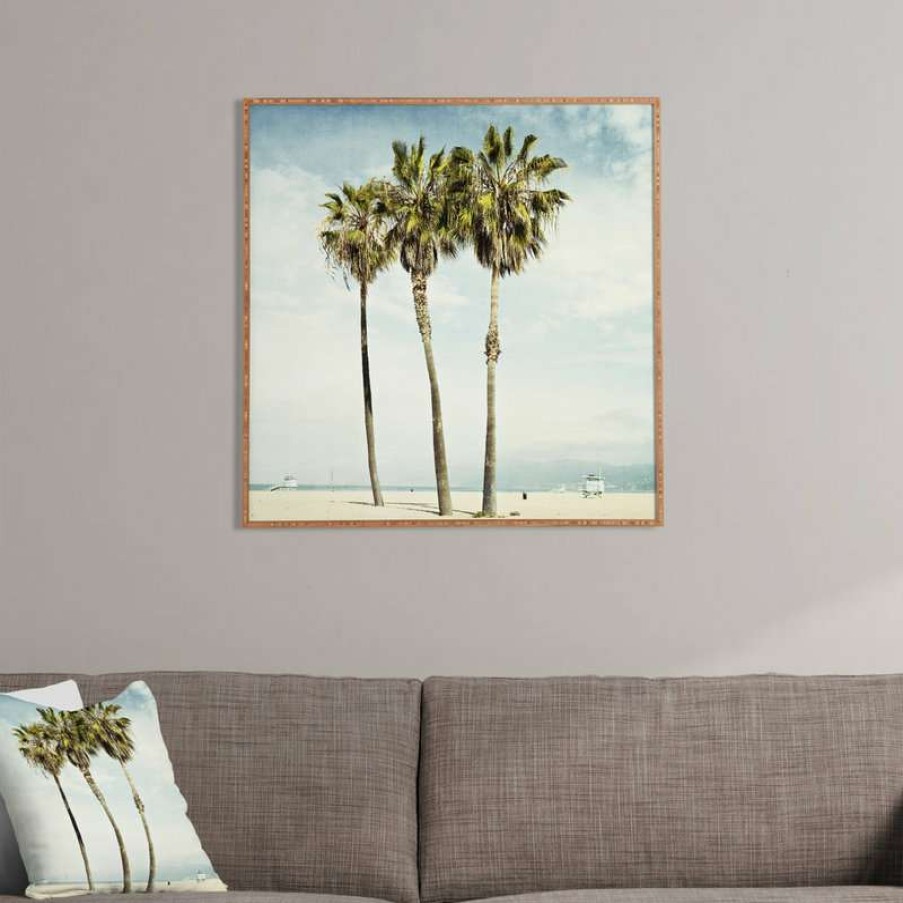 Wall Decor * | Flash Sale Deny Designs Bree Madden Venice Beach Palms Framed Wall Art