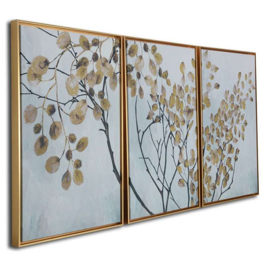 Wall Decor * | Best Sale Gallery 57 Asian Branches Framed Print On Canvas Triptych