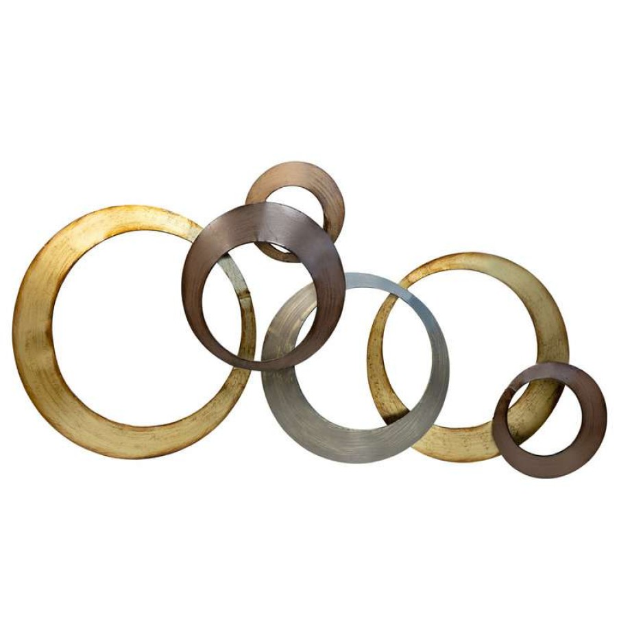 Wall Decor * | New Stratton Home Decor Metallic Rings Wall Decor