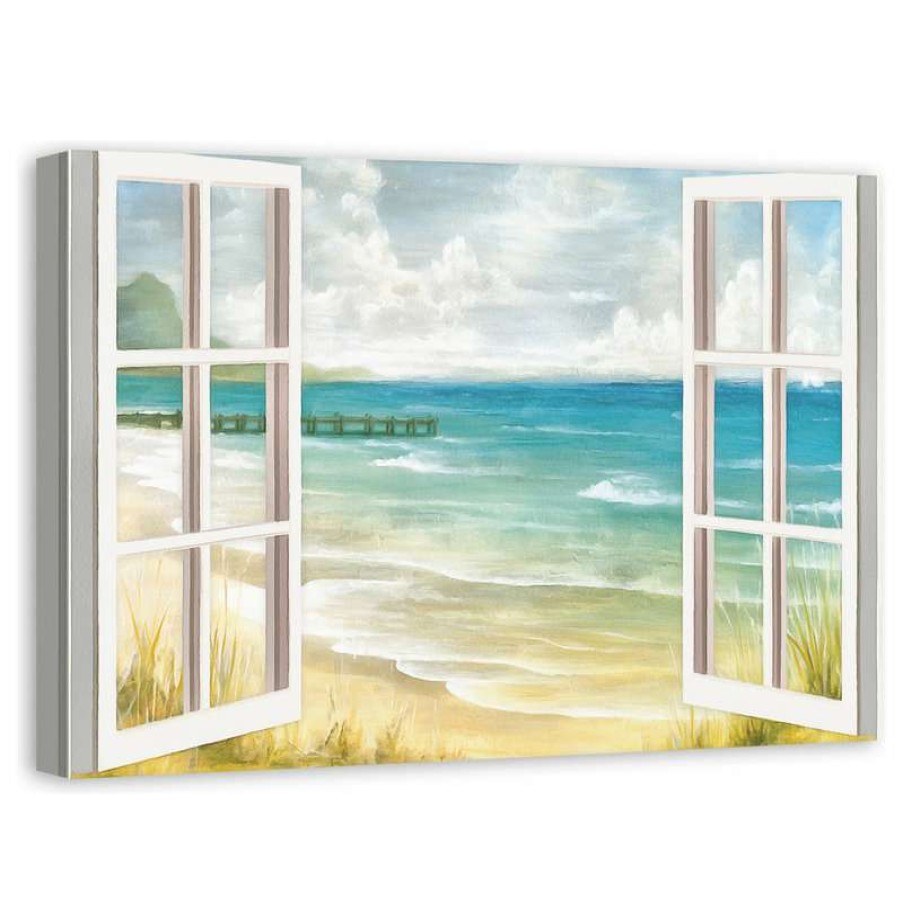 Wall Decor * | Best Pirce Ddcg Open Windows To Beach Paradise 24 36 Canvas Wall Art