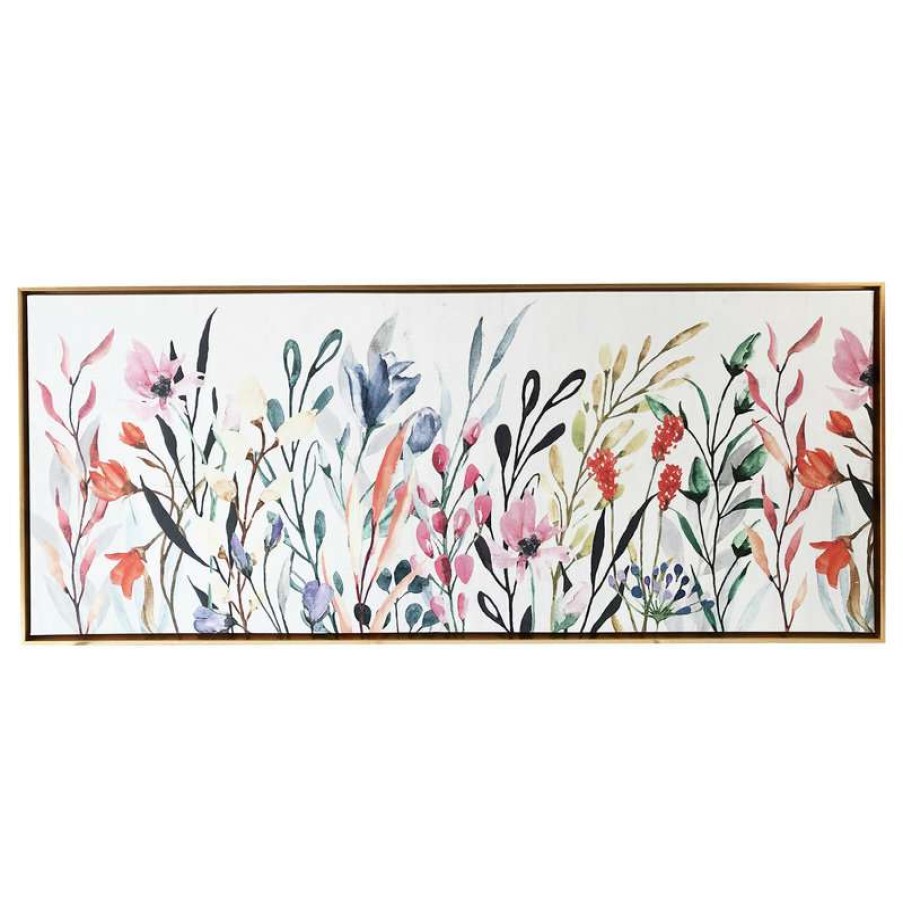 Wall Decor * | Outlet Gallery 57 Colorful Wildflower Print On Canvas In Gold Floating Frame, 19 45