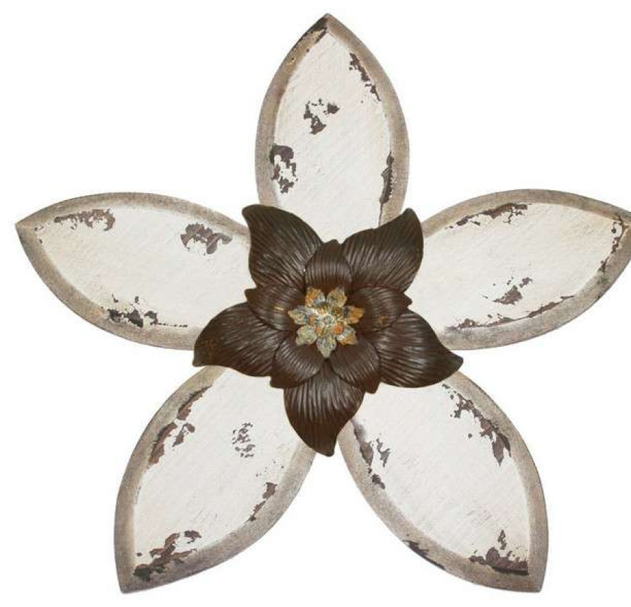 Wall Decor * | Best Sale Stratton Home Decor Antique Flower Wall Decor